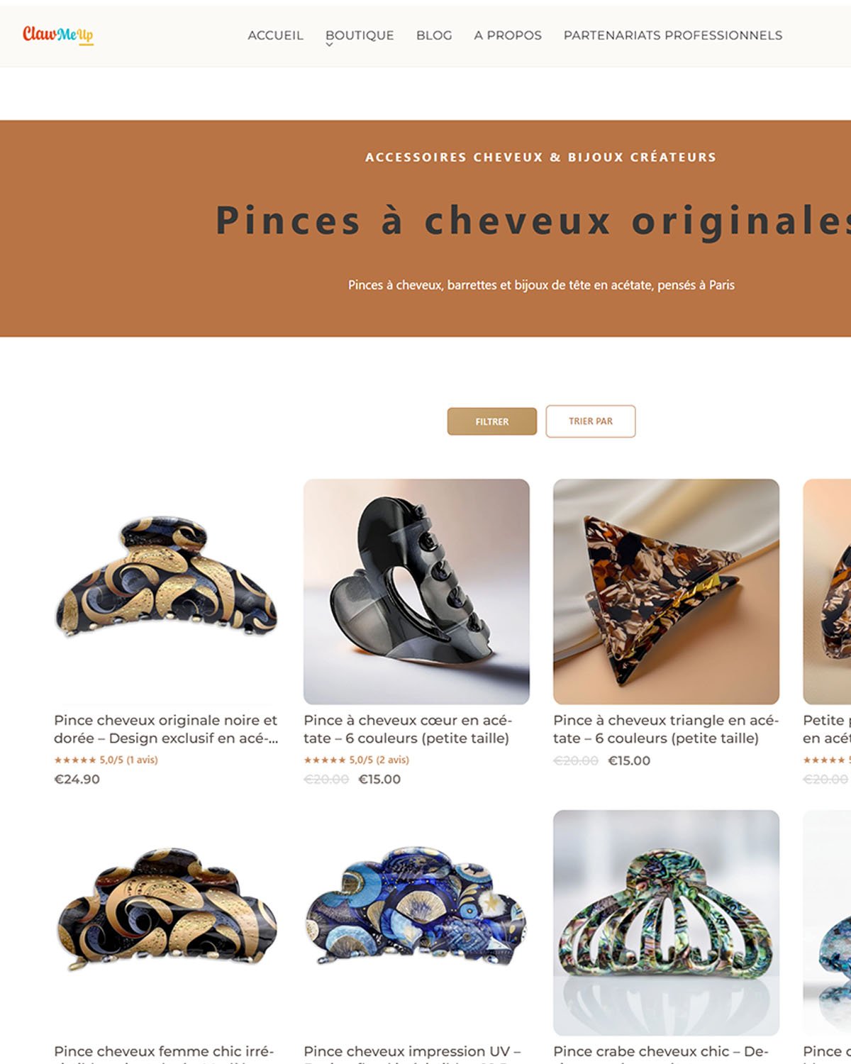 ClawMeUp — boutique WooCommerce Paris optimisation mobile SEO