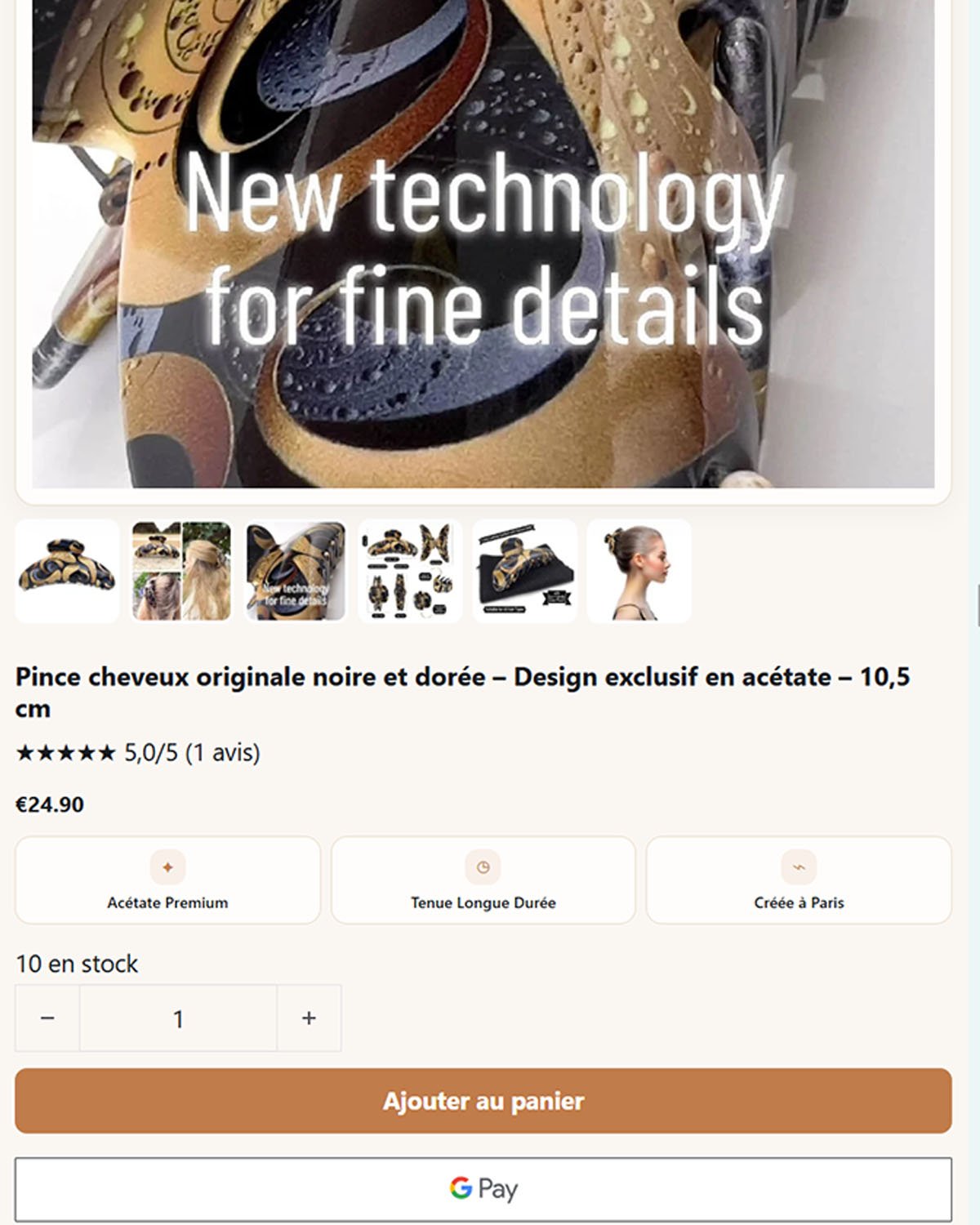 ClawMeUp — site e-commerce accessoires cheveux Paris premium