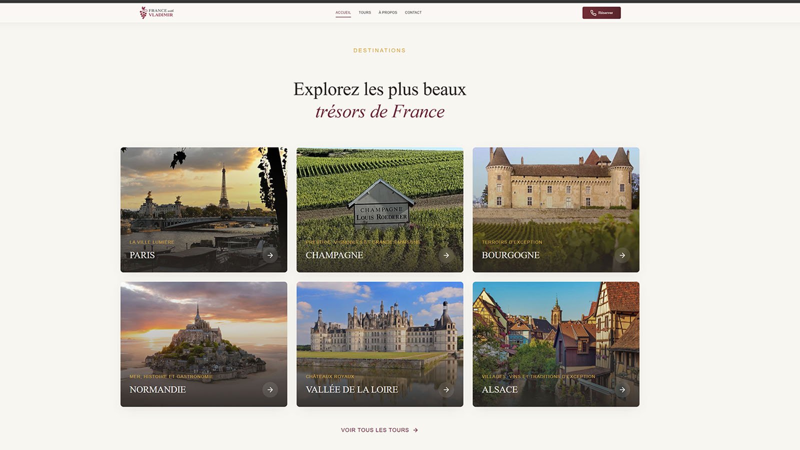 France with Vladimir — site internet tourisme privé luxe Paris